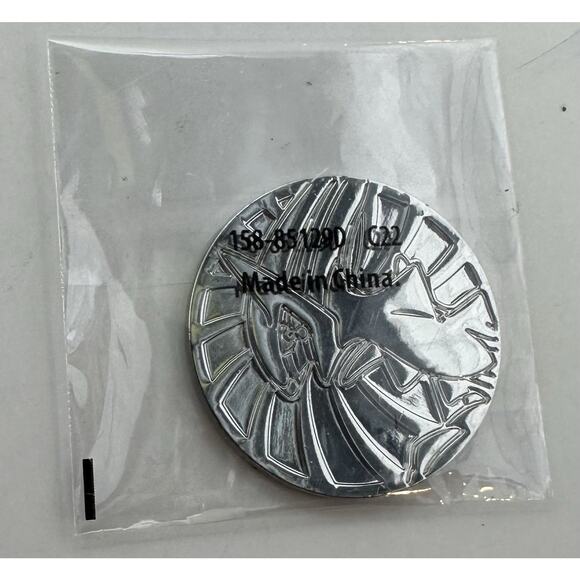 POKEMON ARCEUS VSTAR SILVER METAL COIN ARCEUS GAMESTOP EXCLUSIVE (Sealed) - Picture 4 of 6